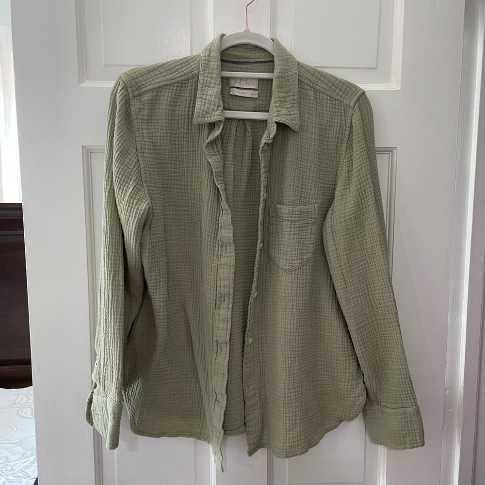J. Crew Light Sage Green Button-Down Shirt